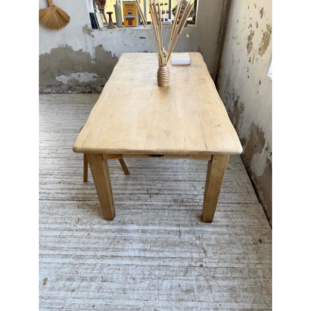 Wood Vintage Oak Farm Table, 1960s For Sale - Image 7 of 18