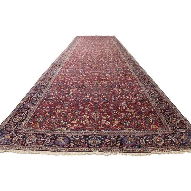 Victorian Antique Persian Mashhad Rug - 05'04 X 21'00 For Sale - Image 3 of 10