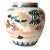 Japanese Polychrome Bok Choy Fan Vase For Sale