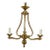 Mid 20th Century h.a. Framburg 3-Light Brass Dutch Style Dining Chandelier Candle Style Fixture For Sale