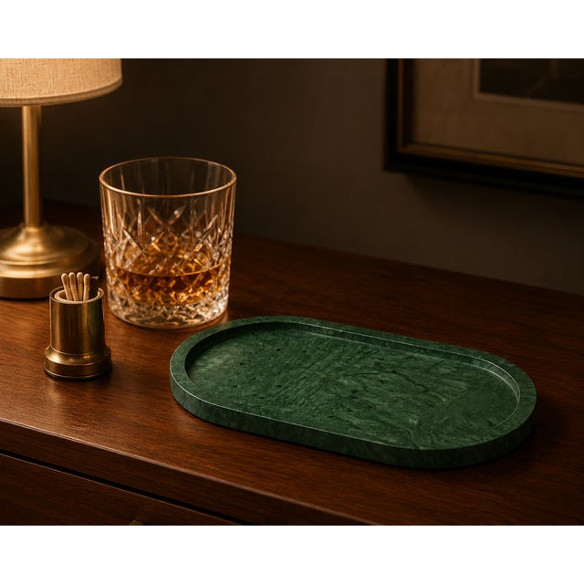 Contemporary Verde Marble Vanity Tray For Sale - Image 3 of 7