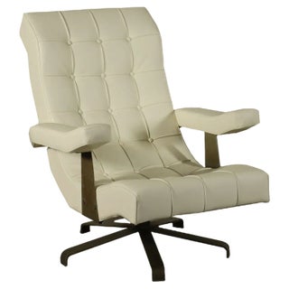 Armchair in Foam Leatherette and Metal, Italy, 1960s For Sale