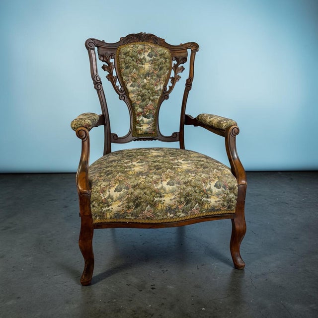 Antique Mid-19th Century Victorian Parlor Armchair For Sale - Image 10 of 13