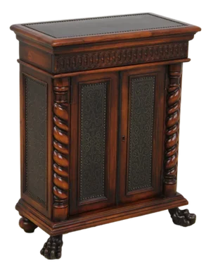 Theodore Alexander Mahogany Armoury Collection 1 Drawer Console Cabinet