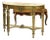 Luxury Baroque Console Table – Gold Leaf Finish With Carvings & Marble Top For Sale