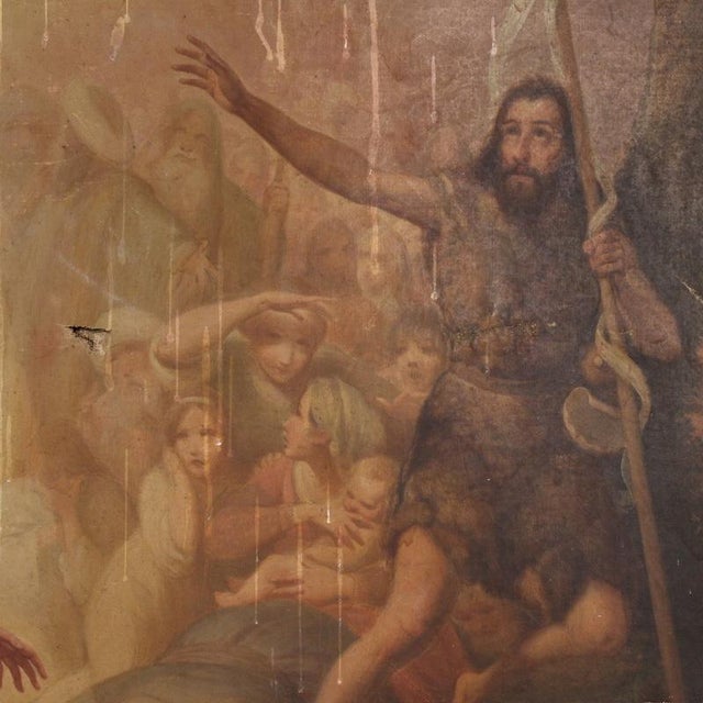 19th Century Italian School, The Baptism of Jesus, 1870, Oil on Canvas For Sale - Image 5 of 15