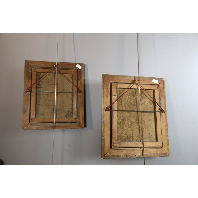 A. Léonard, Untitled, 1800s, Oil on Canvas, Framed, Set of 2 For Sale - Image 4 of 13