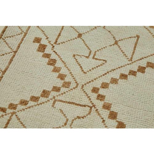 Beige Bohemian Runner Rug For Sale - Image 5 of 7