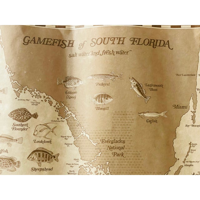 1950s Vintage Poster Gamefish of Florida Salt and Fresh Fish For Sale - Image 5 of 5