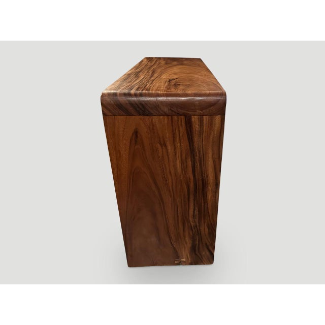 Andrianna Shamaris Minimalist Suar Wood Console Table For Sale - Image 12 of 18