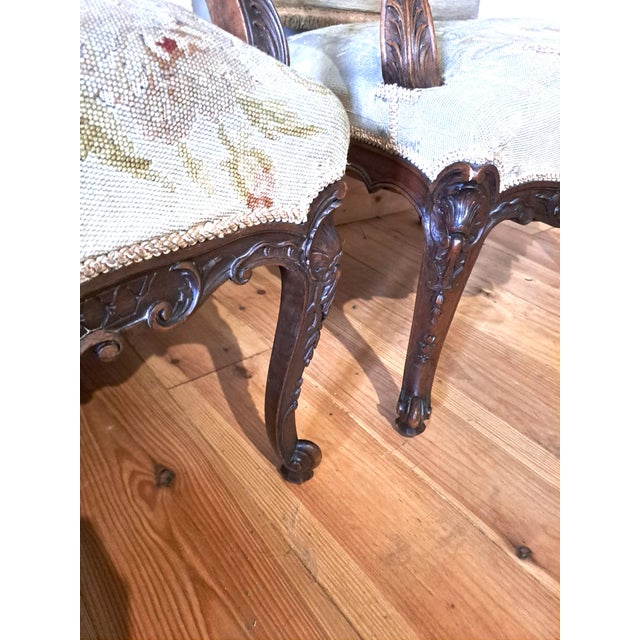 French Chairs in Walnut, 1890, Set of 2 For Sale - Image 3 of 13