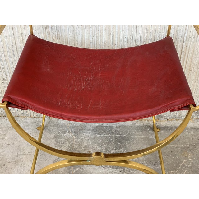 Mid 20th Century 1960s Italian Hollywood Regency Chrome and Leather Savonarola Director's Chairs - Set of 8 For Sale - Image 5 of 12