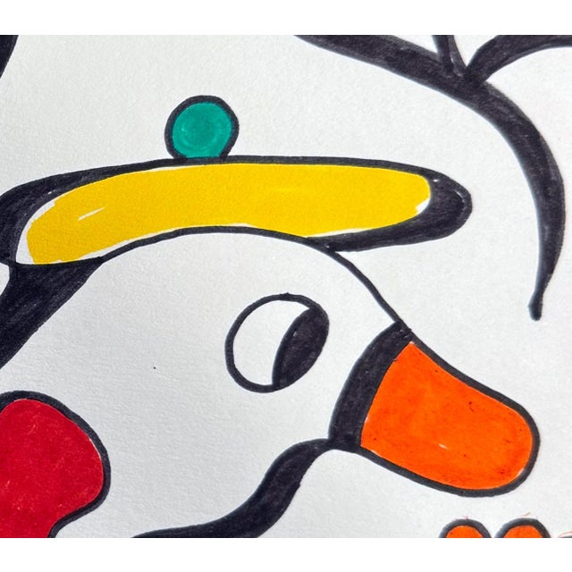 Paper The Gentle Rider — Nathalie Gribinski — Small Abstract Figurative Drawing (8 X 8 In, 2025) For Sale - Image 7 of 7