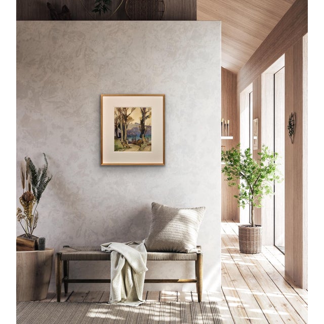 Stanley Horace Gardiner, The Road to Cliff, Near Fowey, Cornwall, 1926, Watercolor, Framed For Sale - Image 18 of 18