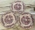 Purple English 19th Century Transferware Dessert Plates, S/3 For Sale - Image 4 of 7