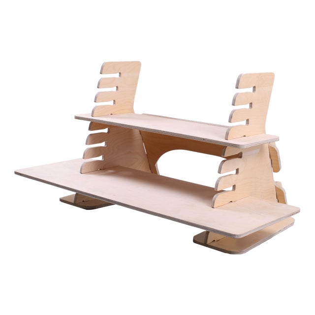 Natural Birch Multiplex Standing Desk For Sale