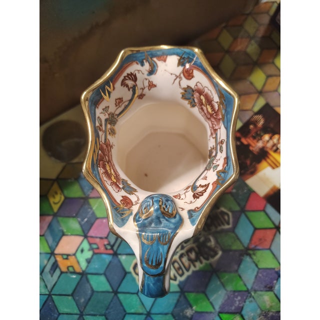 Cream Large 1970s Vintage English Ceramic Hand Painted Custard Jug For Sale - Image 8 of 8