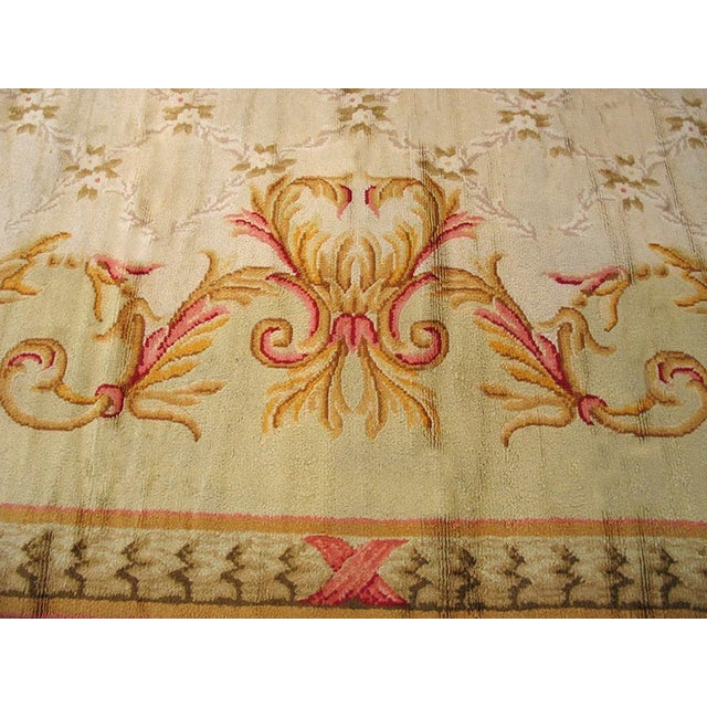 Breathtaking in Aristocratic Elegance and Refined European Spanish Savonnerie Rug For Sale - Image 4 of 6