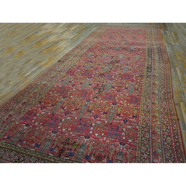 Antique Afshar Rug, Size: 9' 3'' X 24' 9'' Antique Oversized Afshar Knotted Rug, Circa Date: 1850s. This exceptional piece...