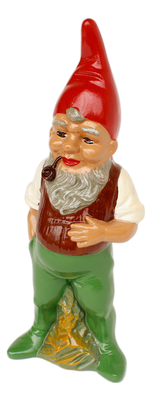 Terracotta Garden Gnome with Pipe by Heissner, 1950s