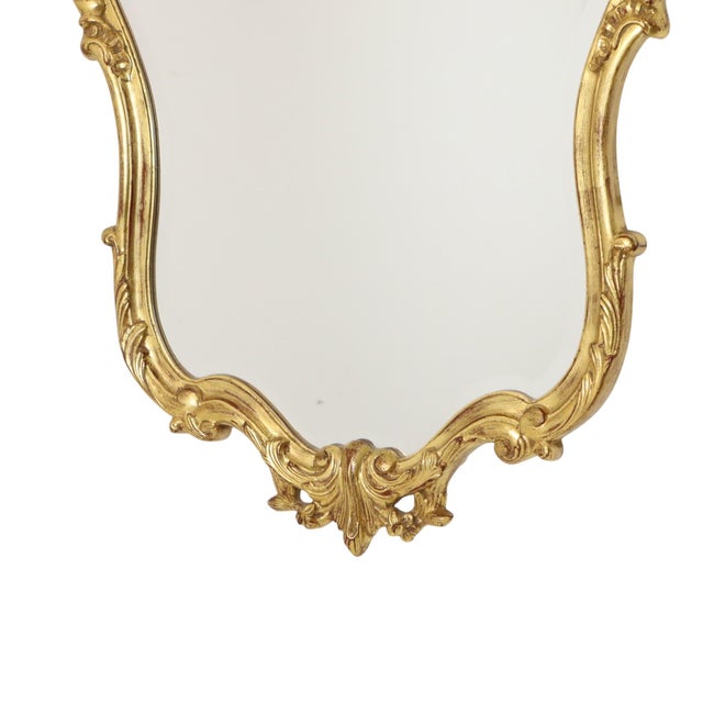 1960s Large Baroque Crested Mirror in Gold Leaf from Deknudt, 1950s For Sale - Image 5 of 18