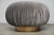 Pair of Adrian Pearsall Swivel Pouf Ottomans on Brushed Brass Bases For Sale In Chicago - Image 6 of 7