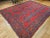 Vintage Turkish Oushak Hand-Knotted Rug, Red Geometric Design, 1900s For Sale - Image 10 of 12