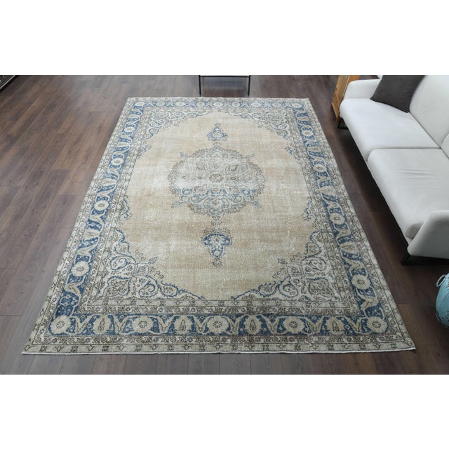 Vintage Persian Hand-Knotted area rug is a semi-antique vintage area rug. The '70s Eastern region of Anatolian's unique...