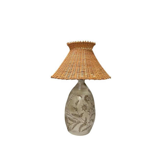 Ceramic Studio Pottery Ceramic Lamp by Marius Bessone, 1970s For Sale - Image 7 of 7