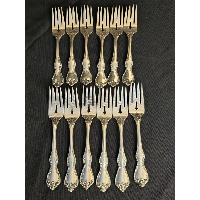 Metal Debussy by Towle 1959 Sterling Silver Flatware 12-Place Set, 88 Pieces For Sale - Image 7 of 18