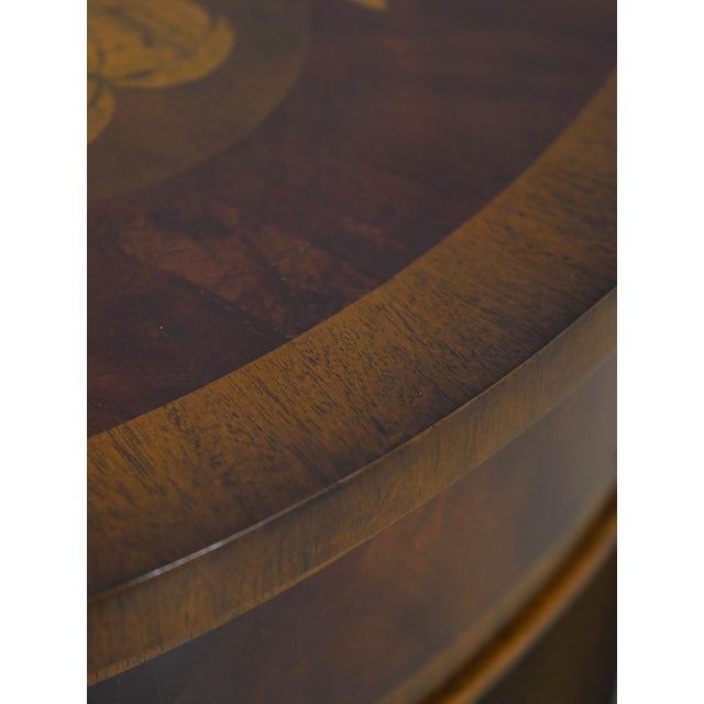 Maitland Smith Mahogany Inlaid Occasional Table For Sale - Image 14 of 17