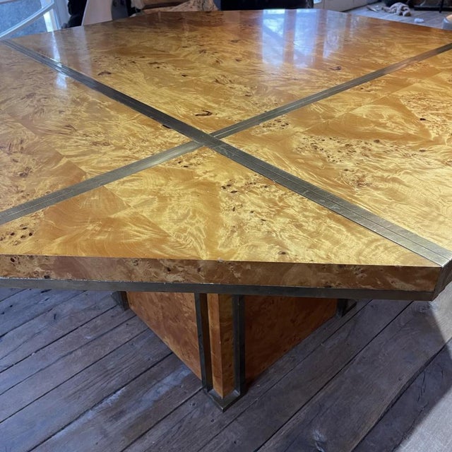 Vintage Hollywood Regency Dining Table by Jean-Claude Mahey, 1970 For Sale - Image 5 of 18