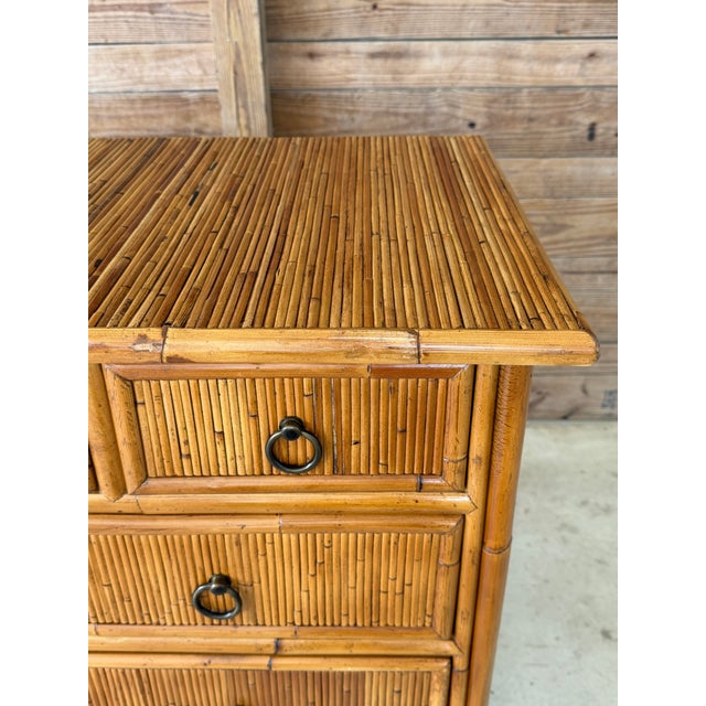Coastal Organic Modern Split Rattan Chest of Drawers by Milling Road for Baker For Sale - Image 10 of 12