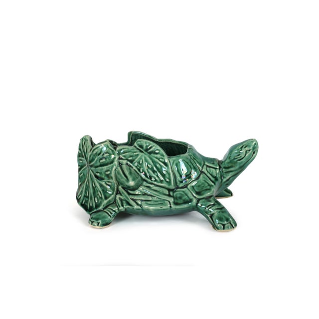 Set of 3 Vintage McCoy Planters - Turtle and Frogs For Sale - Image 9 of 18
