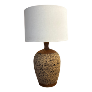 Large Cork Lamp Vintage Milo Baughman Design
