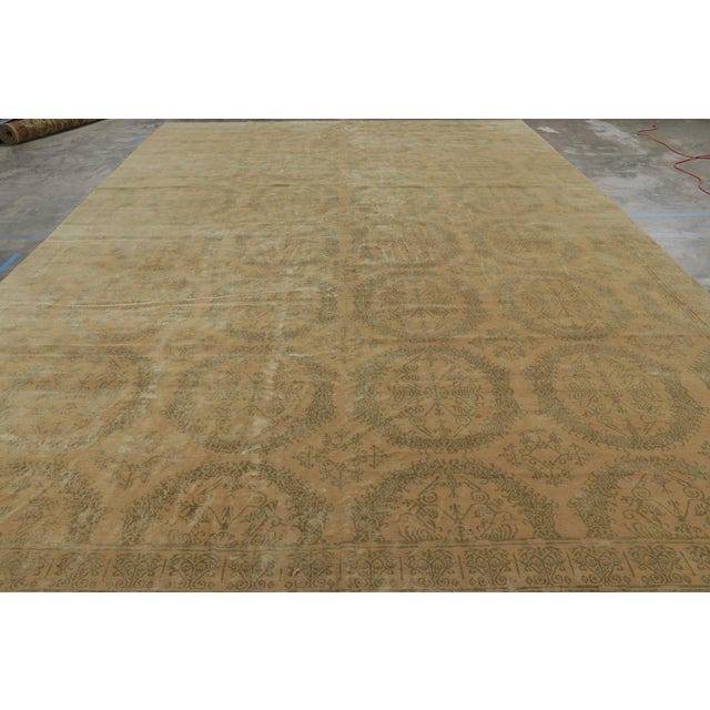 Hand-knotted in wool and silk with one of our most luxurious Nepalese pile qualities, this 12x13 modern rug from Rug &...