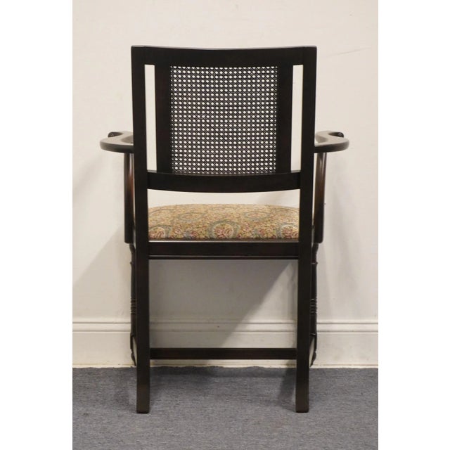 Vintage Antique Berkey & Gay Solid Walnut Rustic European Dining Arm Chair For Sale In Kansas City - Image 6 of 10