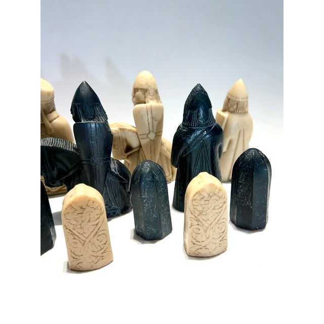 Set of 32 Vintage Isle of Lewis Chess Pieces For Sale - Image 16 of 17