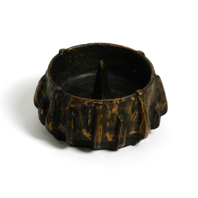 Large Mid-Century Brutalist Modern Bronze Candleholder, 1960s For Sale - Image 13 of 15