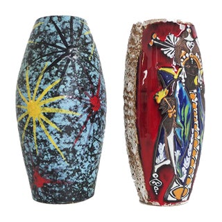 Colorful Pots San Marino Effect, 1950s, Set of 2 For Sale