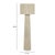 Tapered Natural Chenille Fiber Floor Lamp For Sale In Los Angeles - Image 6 of 7
