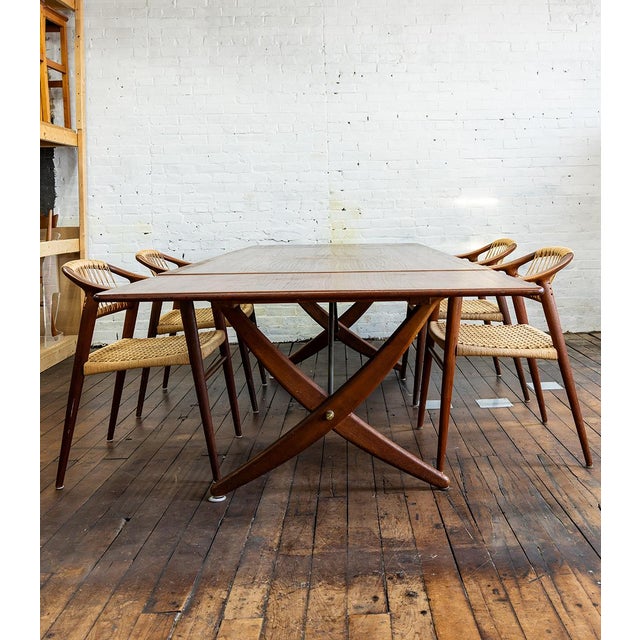 1950s Hans Wegner Danish Dining Table, Model at-314 for Andreas Tuck For Sale - Image 11 of 15