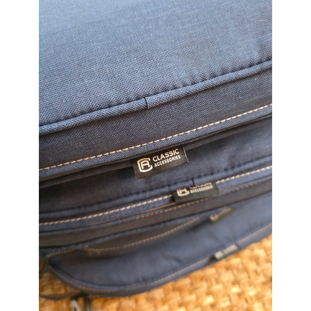 Outdoor Dining Table & Chairs W/ Cushions For Sale - Image 10 of 11