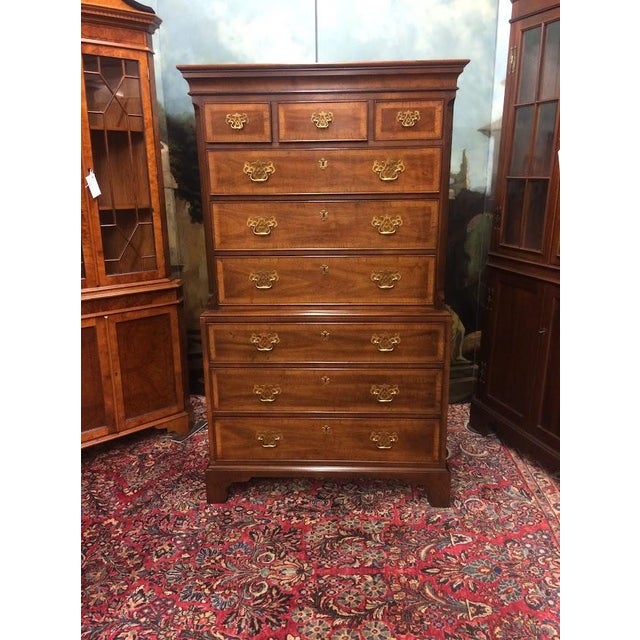 Item: Vintage Henredon Chest on Chest (18th Century Portfolio Collection by Henredon). Age & Condition: Circa 1990. Good,...