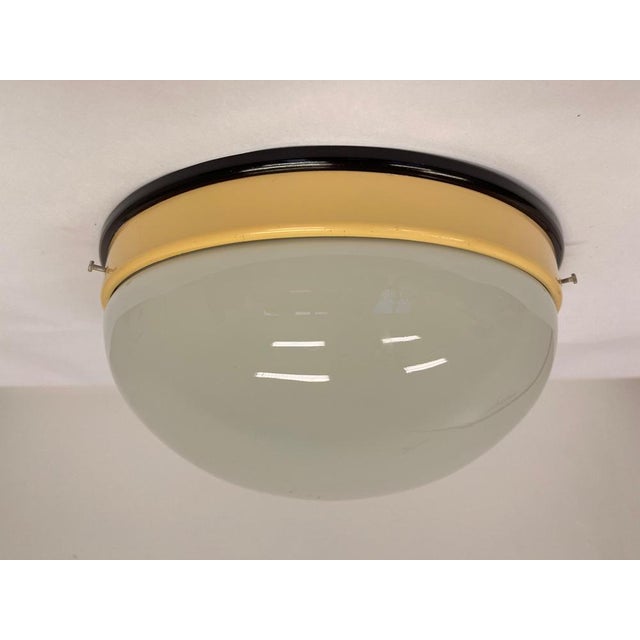 Gold Bauhaus Bakelite Ceiling Light, 1940s For Sale - Image 8 of 10