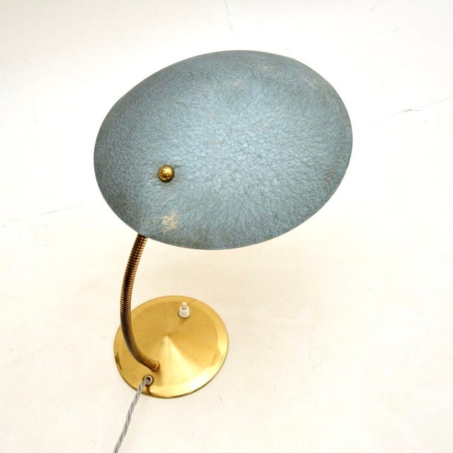 Vintage French Enamelled Tole and Brass Desk Lamp, 1960s For Sale - Image 6 of 10