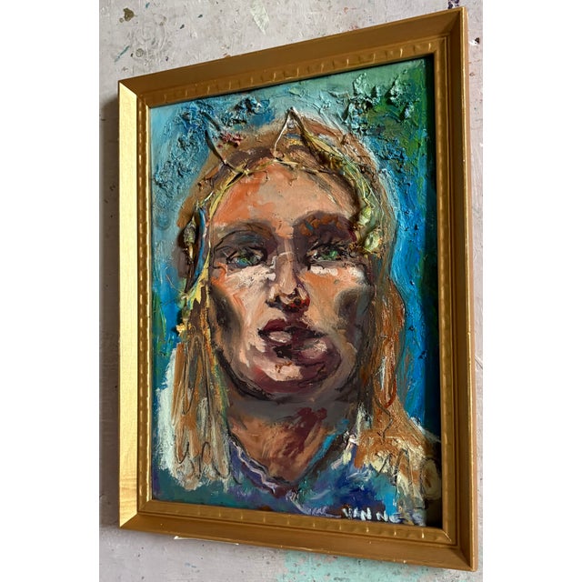 Figurative "Lady Liberty", Original Oil Painting, Figurative Art, Framed For Sale - Image 3 of 8