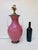 1980s Chapman Pink Glass Urn Table Lamp With Clear Handles For Sale - Image 16 of 16