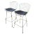 Late 20th Century Knoll Harry Bertoia Barstools in Chrome with Fabric Seat Pads - a Pair For Sale
