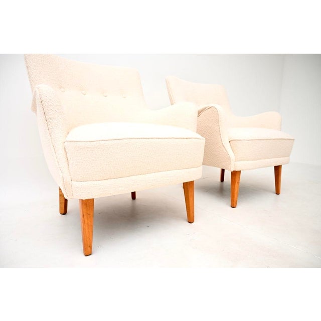 Wood Vintage Swedish Lounge Chairs, 1950s, Set of 2 For Sale - Image 7 of 8